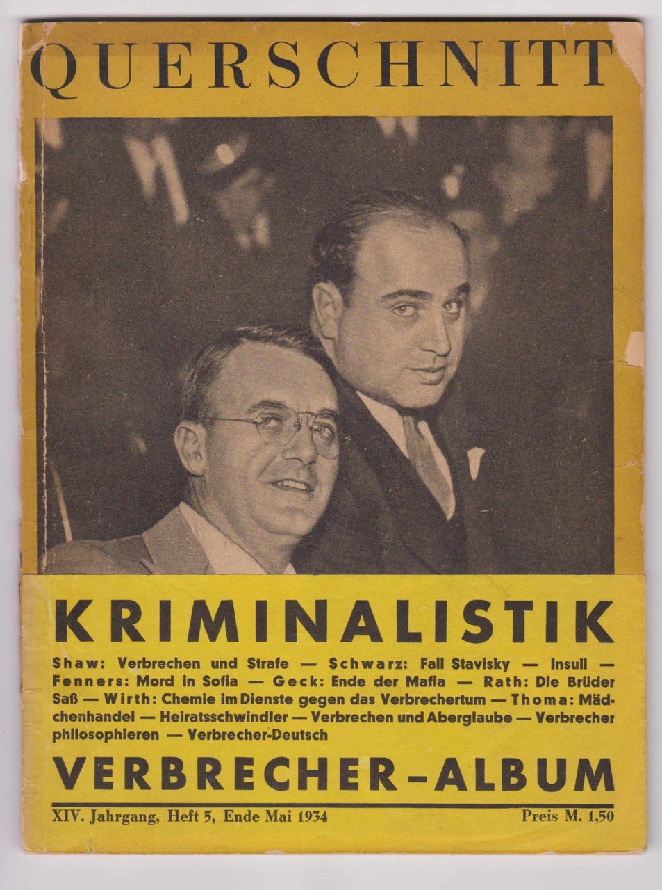 Querschnitt. XIV. Jahrgang, Heft 5. Mai 1934. | Immagine principale