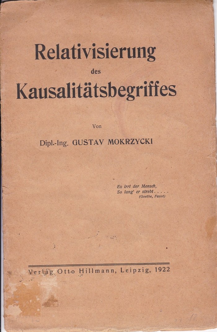 Relativisierung des Kausalitätsbegriffes.