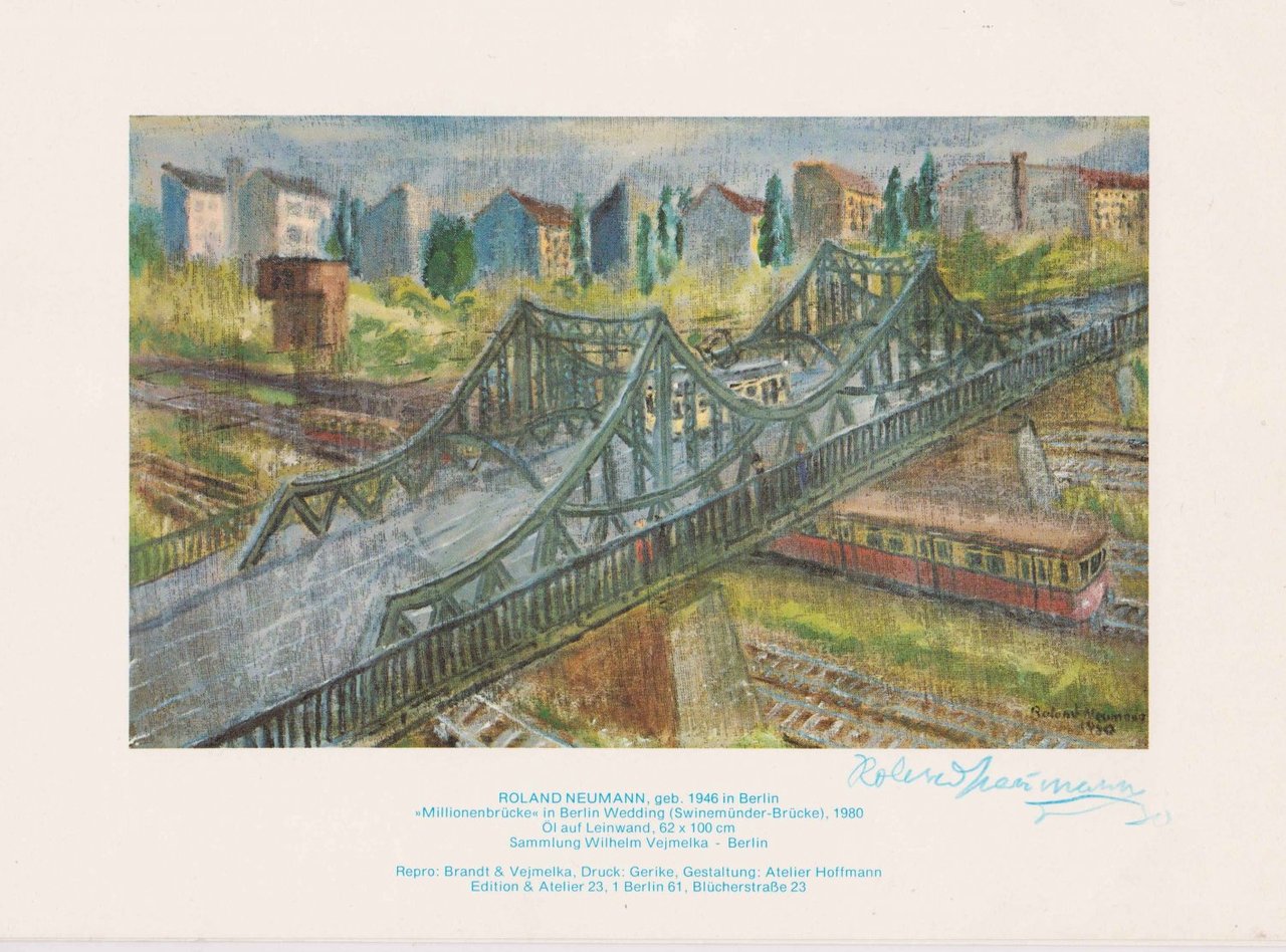 Roland Neumann. "Millionenbrücke" in Berlin Wedding (Swinemünder-Brücke). 1980.