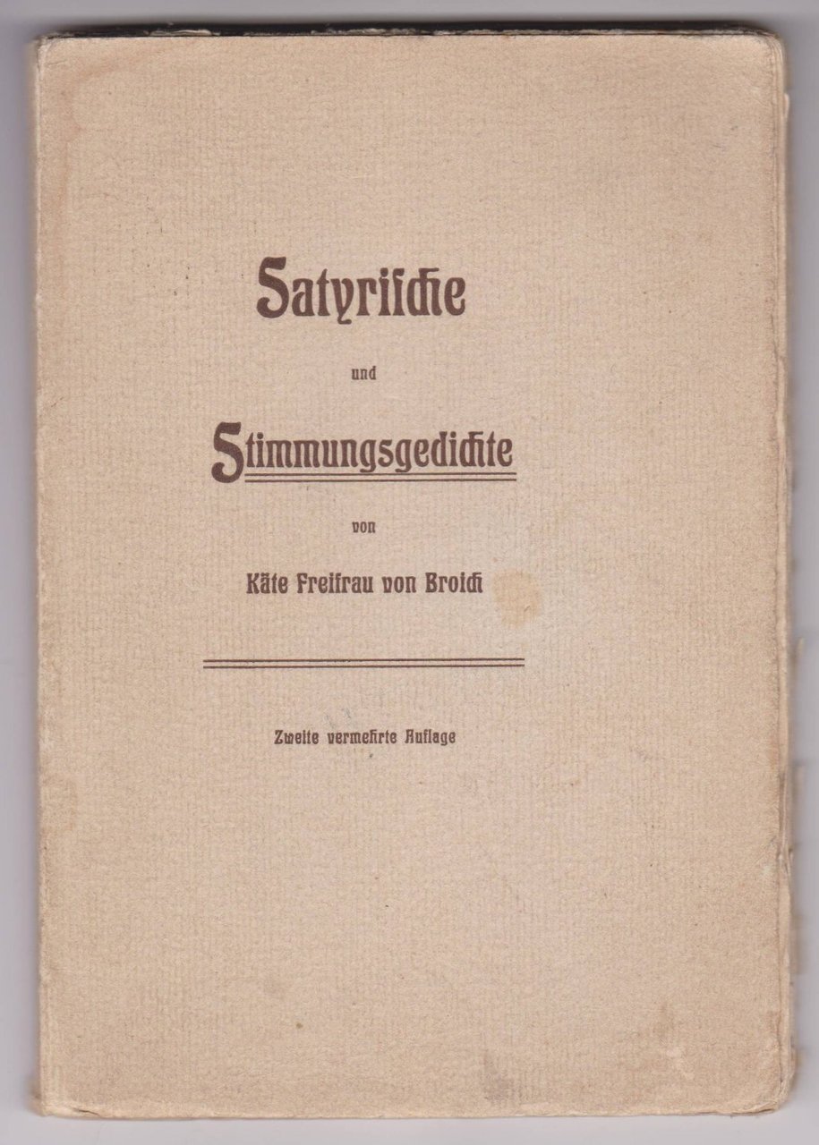 Satyrische und Stimmungsgedichte.
