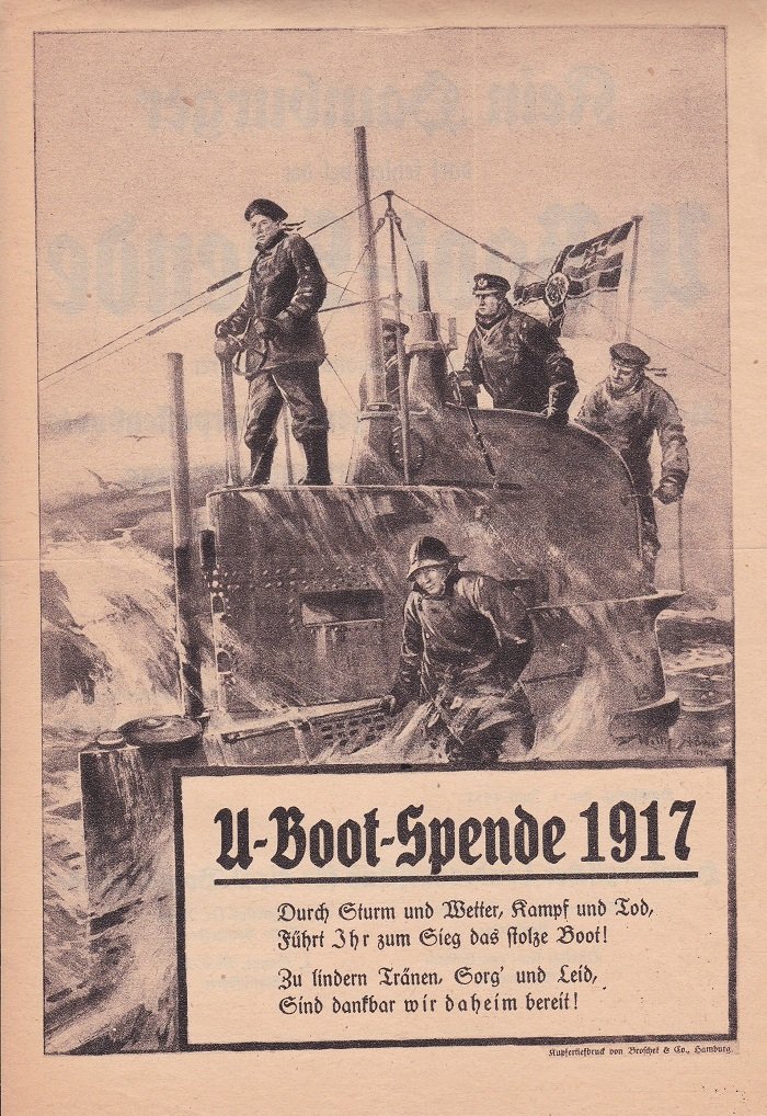 U-Boot-Spende 1917. Kein Hamburger darf fehlen bei der U-Boot-Spende zu …