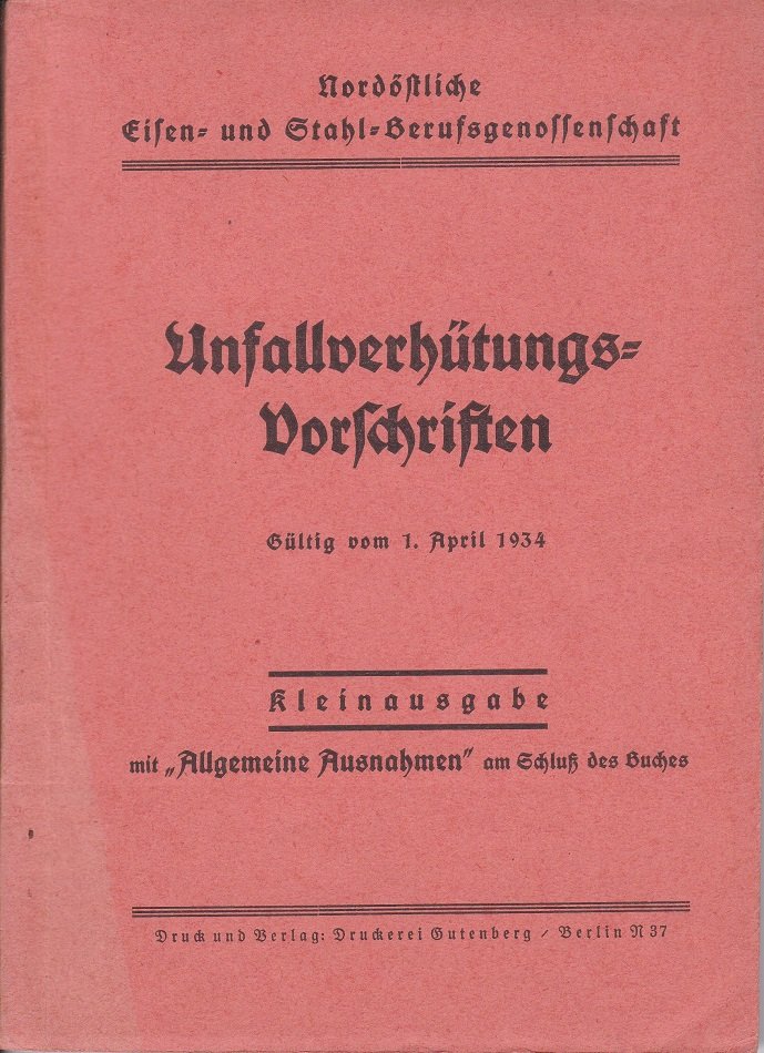 Unfallverhütungs-Vorschriften.