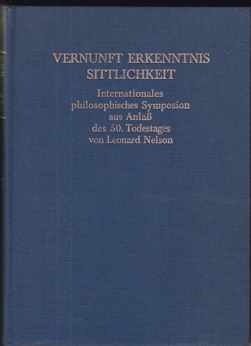 Vernunft Erkenntnis Sittlichkeit.