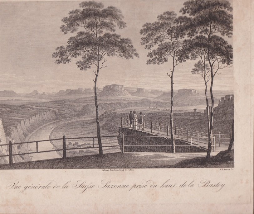 Vue générale de la Suisse Saxonne prise du haut de …