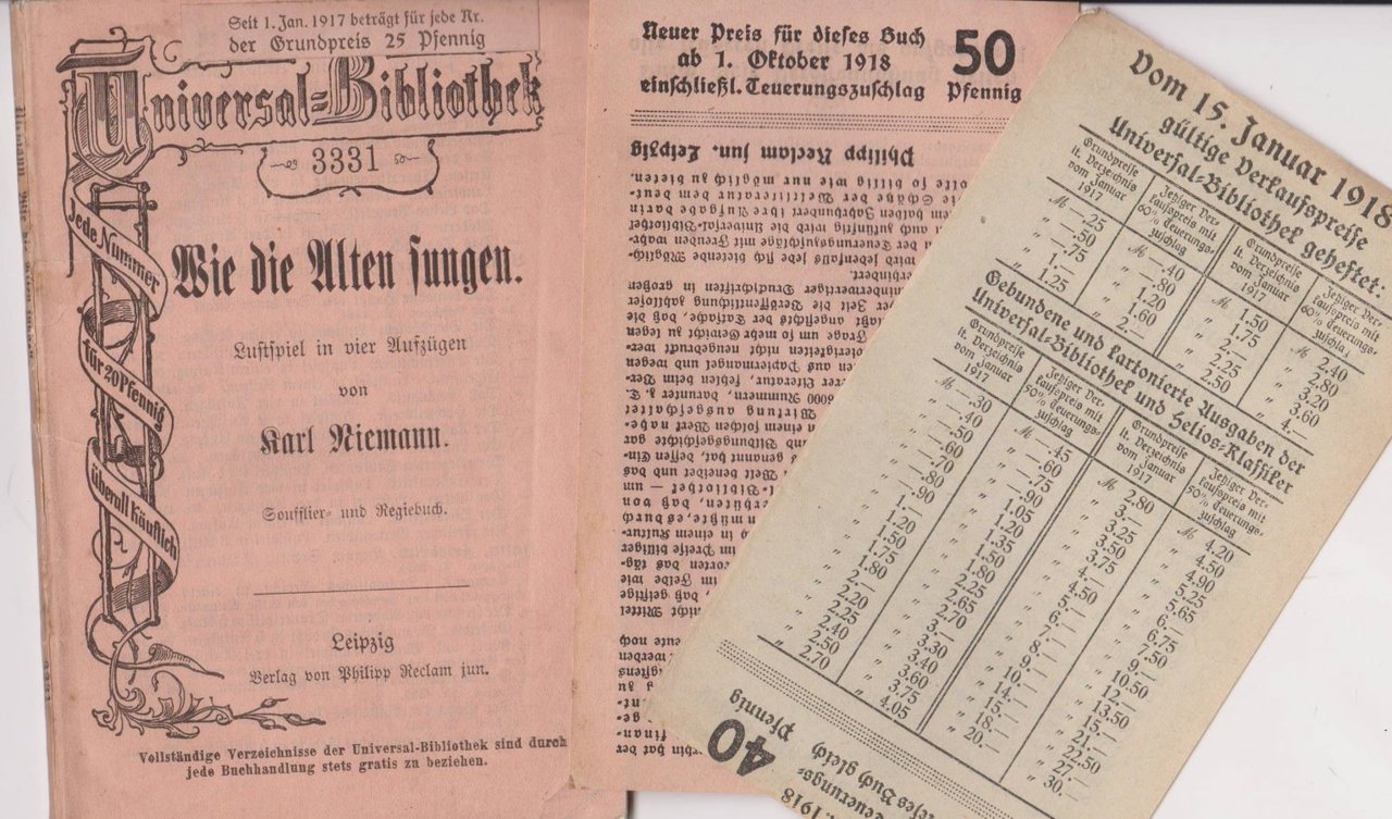 Wie die Alten sungen.