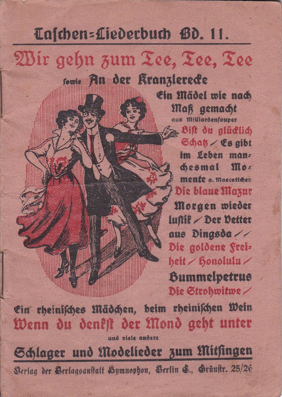 Wir gehn zum Tee, Tee, Tee. und viele andere Schlager …