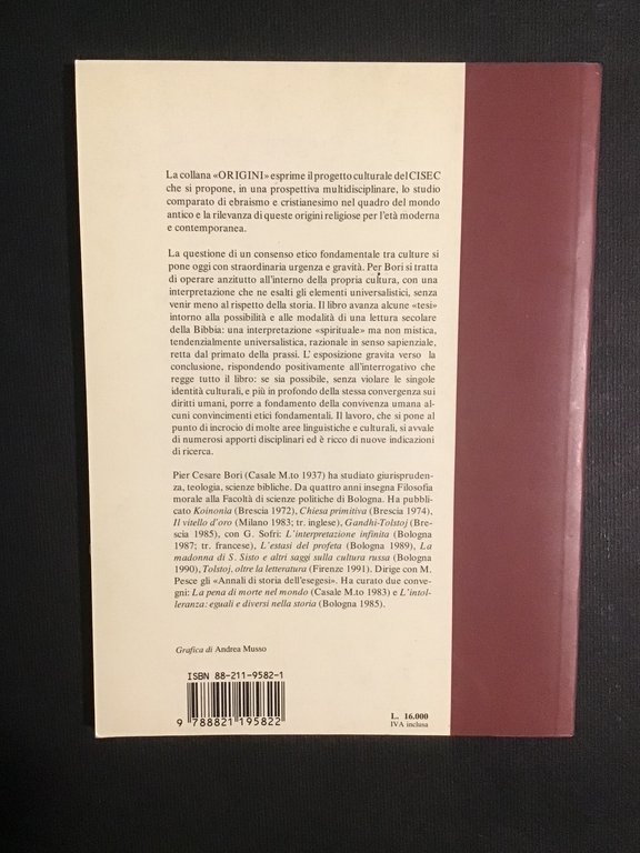 PER UN CONSENSO ETICO TRA CULTURE. TESI SULLA LETTURA SECOLARE …