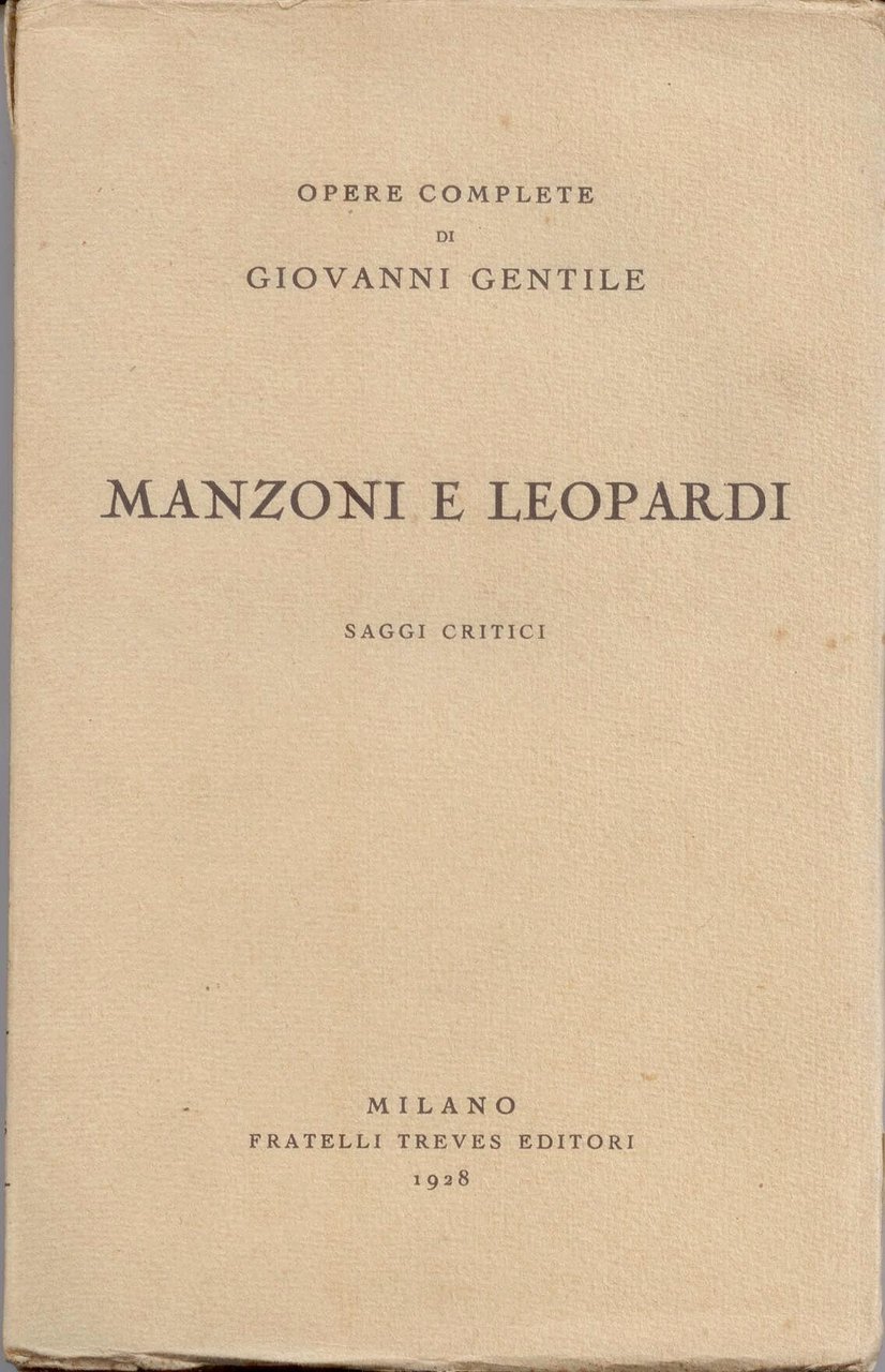 MANZONI E LEOPARDI