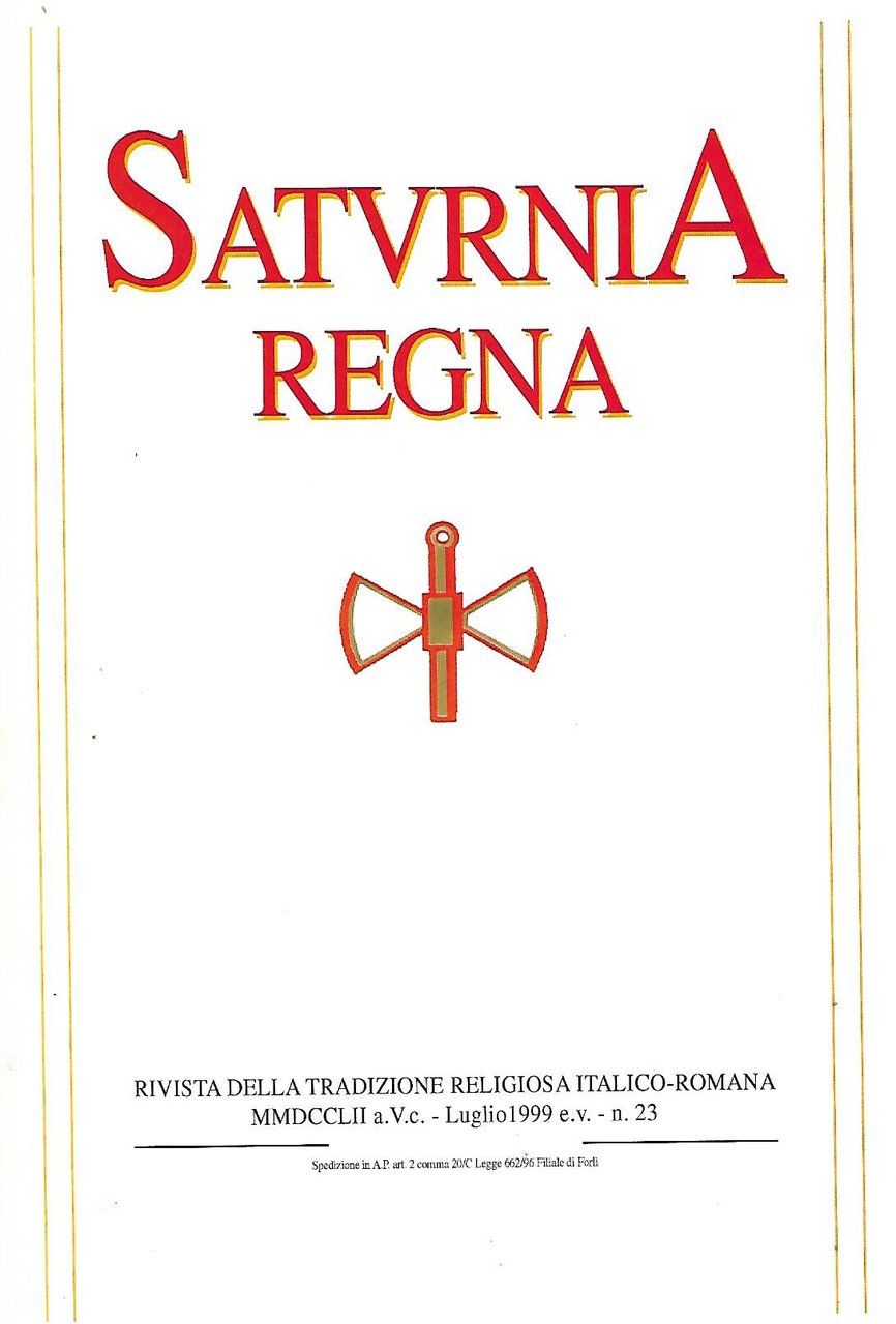 SATURNIA REGNA - N. 23 - luglio 1999