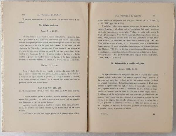 I Vangeli di Budda e di Cristo. Per la prima …