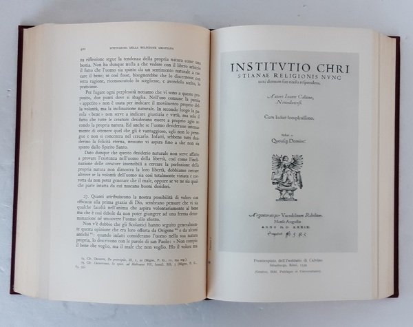 Istituzione della religione cristiana, Vol. I, manca vol. II.