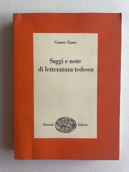 Saggi e note di letteratura tedesca