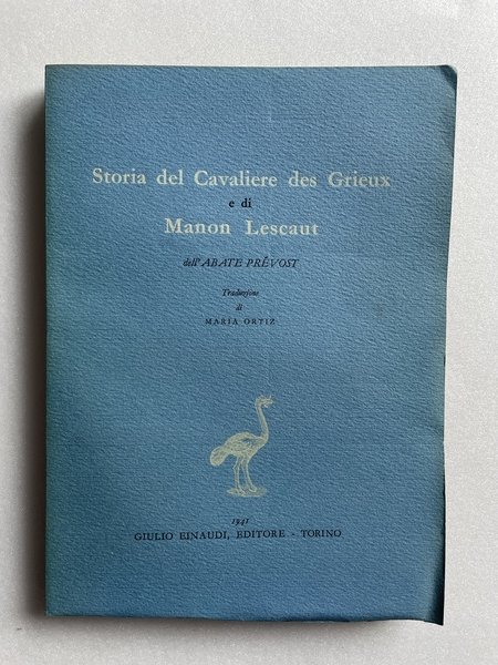 Storia del Cavaliere des Grieux e di Manon Lescaut