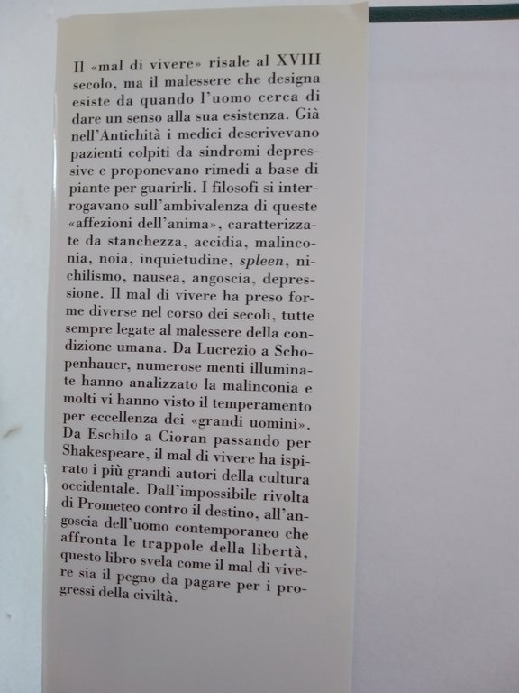 STORIA DEL MAL DI VIVERE. DALLA MALINCONIA ALLA DEPRESSIONE | Immagine Gallery 2