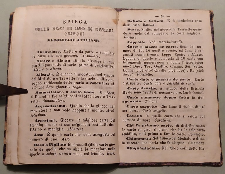 Revole de jocare e pavare lo mediatore e tressette de …