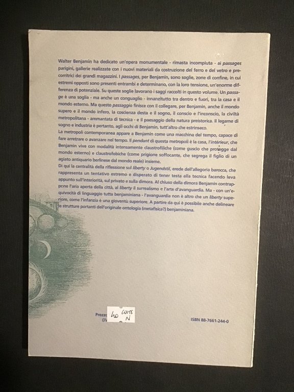 WALTER BENJAMIN: SOGNO E INDUSTRIA