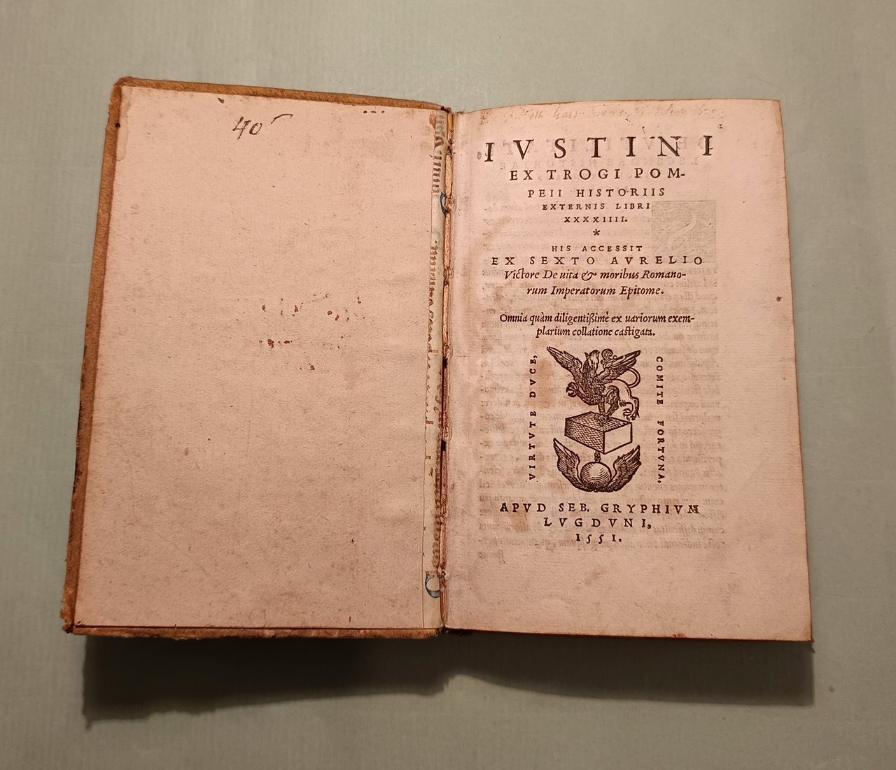 Iustini ex Trogi Pompeii historiis externis libri XXXXIIII. | Immagine principale