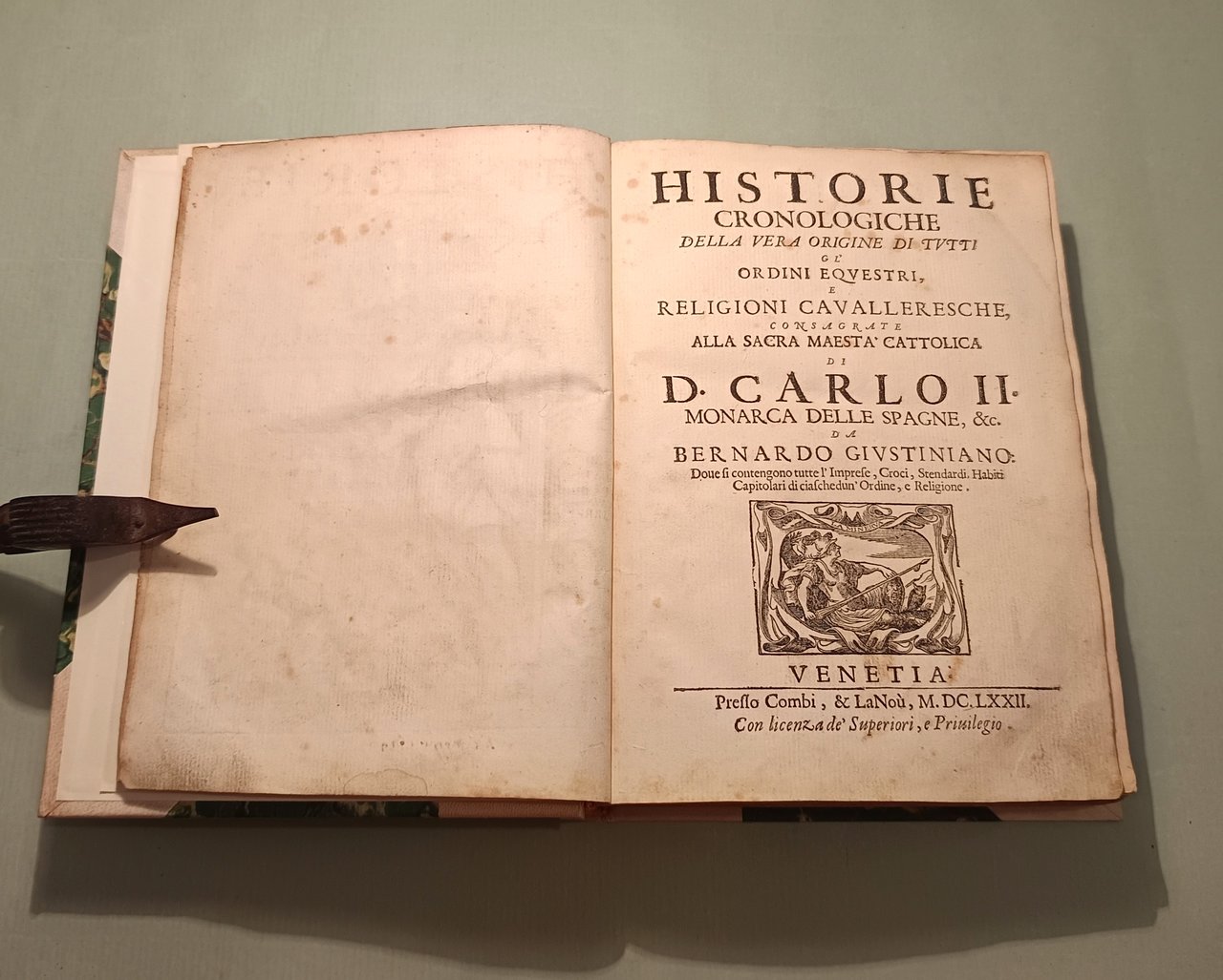 Historie cronologiche della vera origine di tutti gl’Ordini equestri, e … | Immagine principale