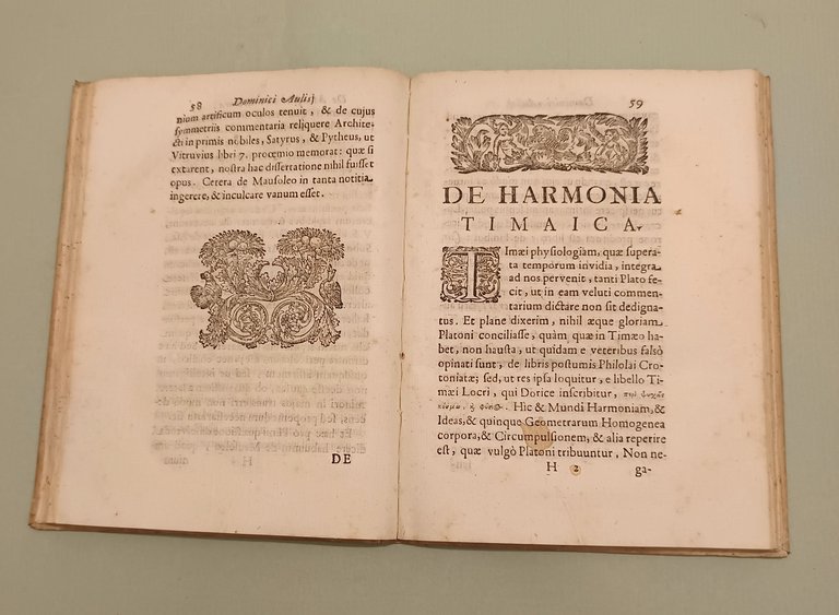 Opuscula de Gymnasii Constructione, Mausolei Architectura, Harmonia Timaica et Numeris …