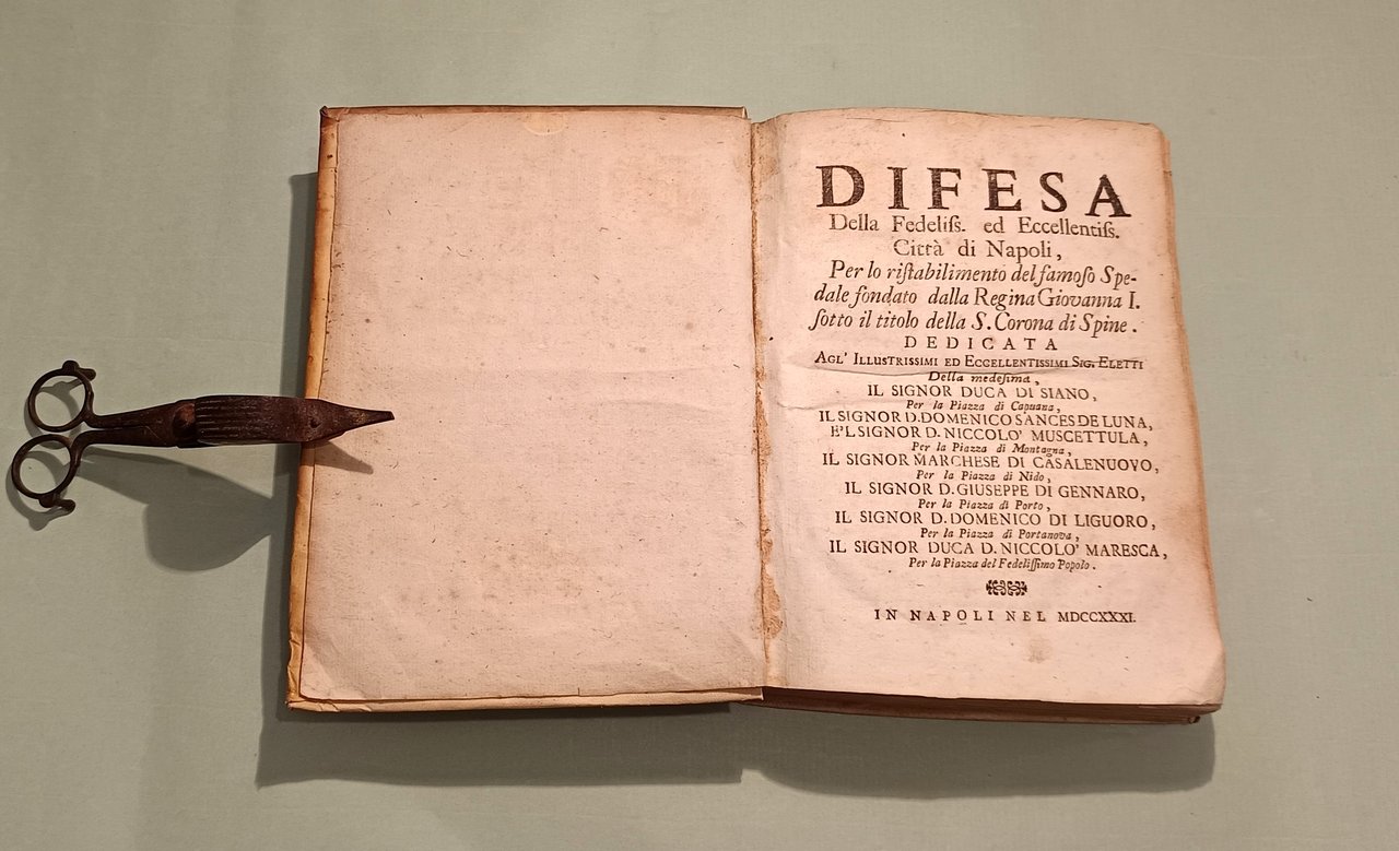 Difesa della Fedeliss. ed Eccellentiss. Città di Napoli per lo … | Immagine principale