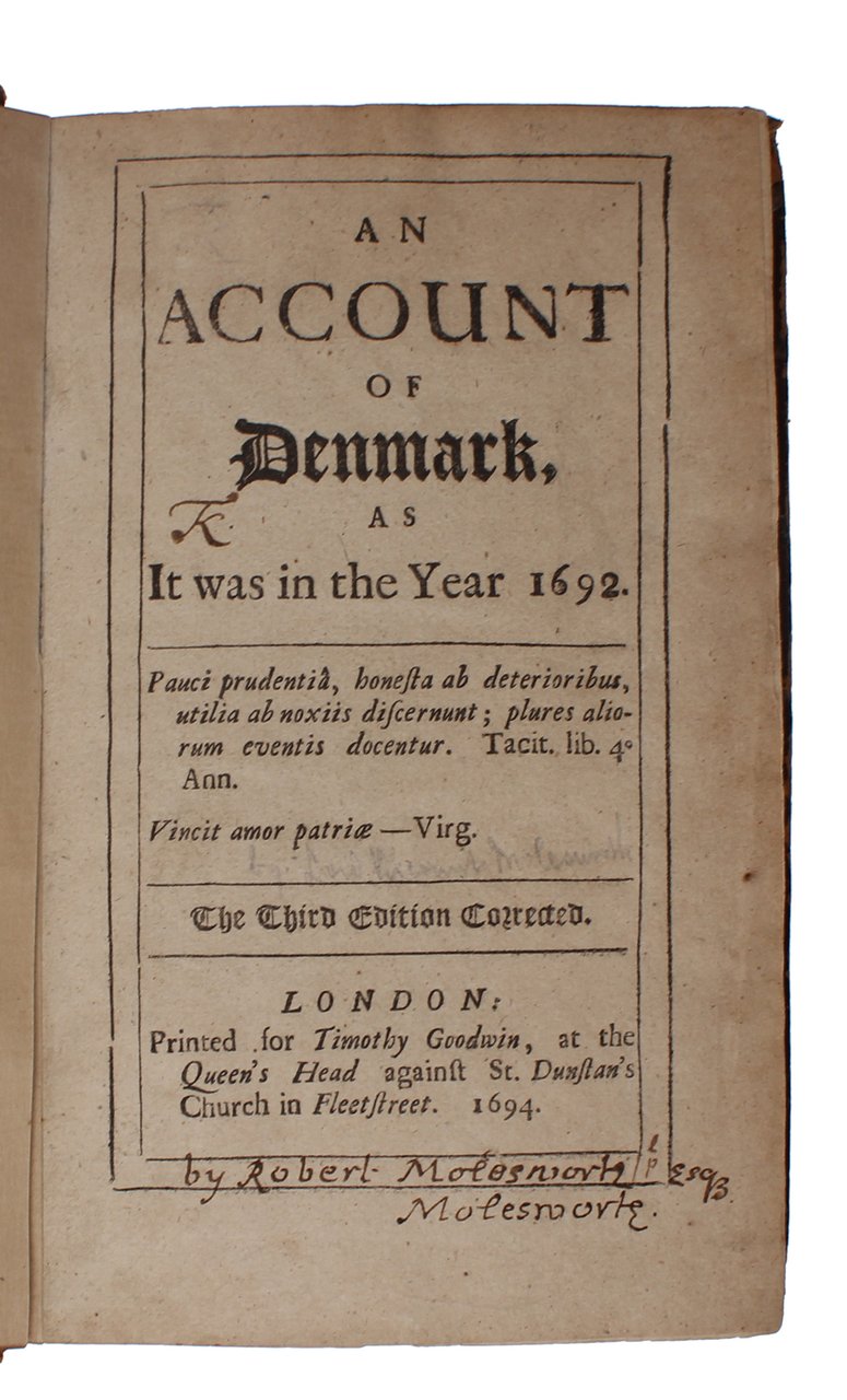 An Account of Denmark as it was in the Year …
