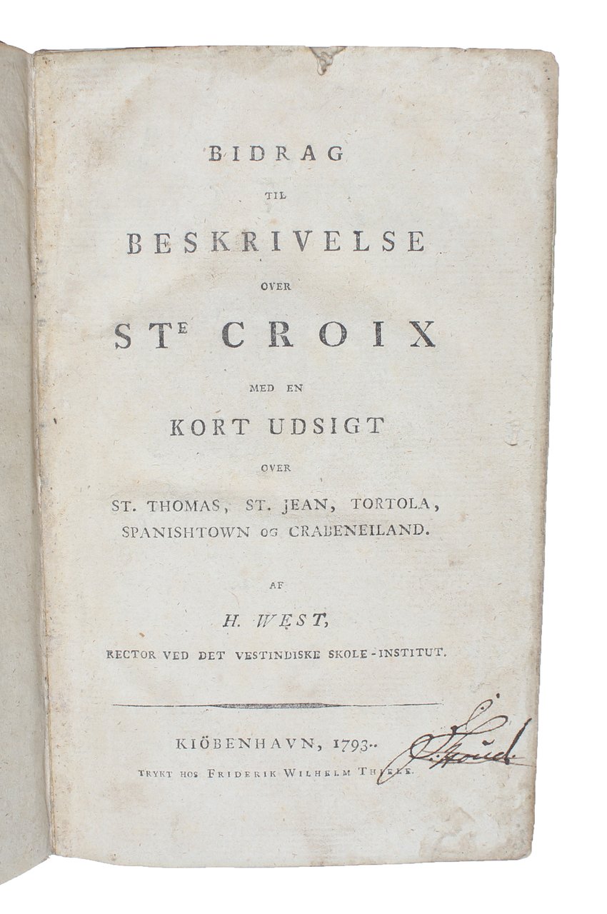 Bidrag til Beskrivelse over Ste Croix med en kort Udsigt … | Immagine principale