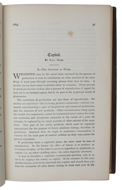 Capital. I. - The Serfdom of Work. II. - The …
