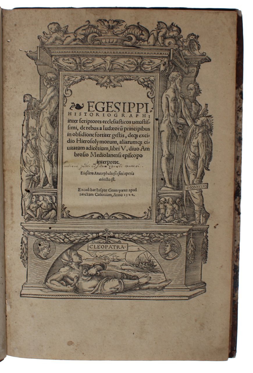 Egesippi historiographi inter scriptores ecclesiasticos vetustissimi, de rebus a Iudaeorum …