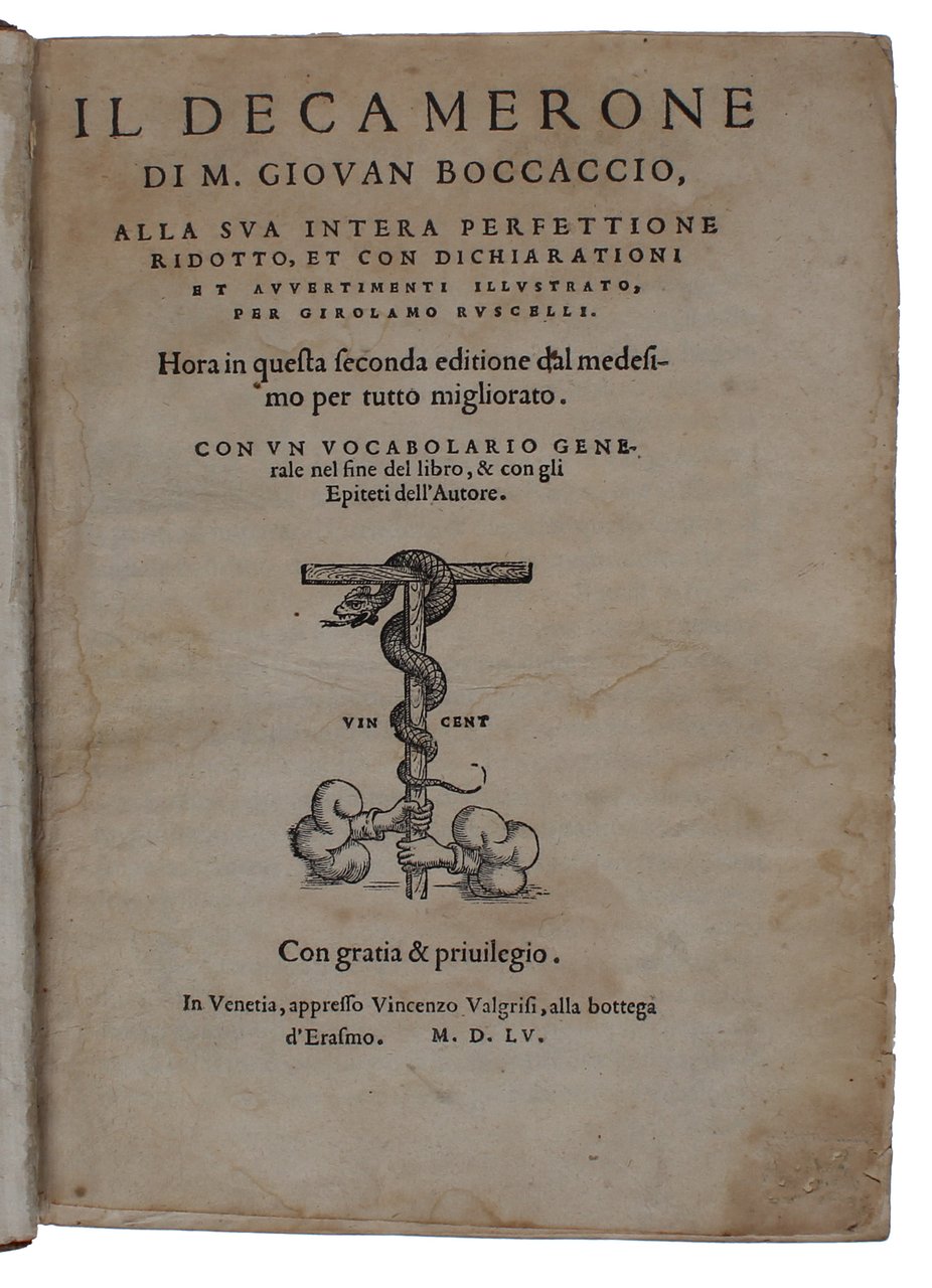 Il Decamerone. alla sua intera perfettione ridotto, et con dichiarationi …