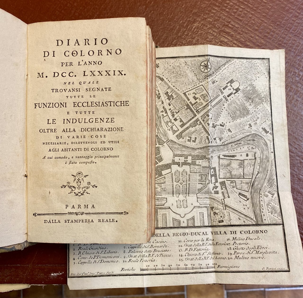 Diario di Colorno per l'anno MDCCLXXXIX (1789) nel quale trovasi …