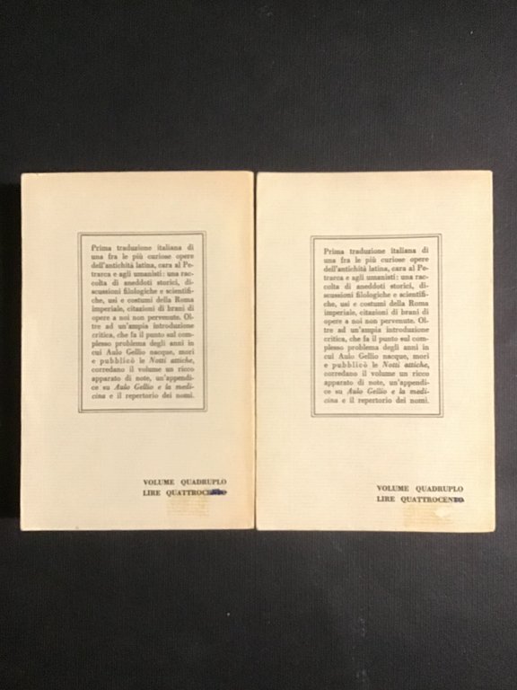 LE NOTTI ATTICHE - LIBRI I-X, XI-XX - (2 VOLUMI)