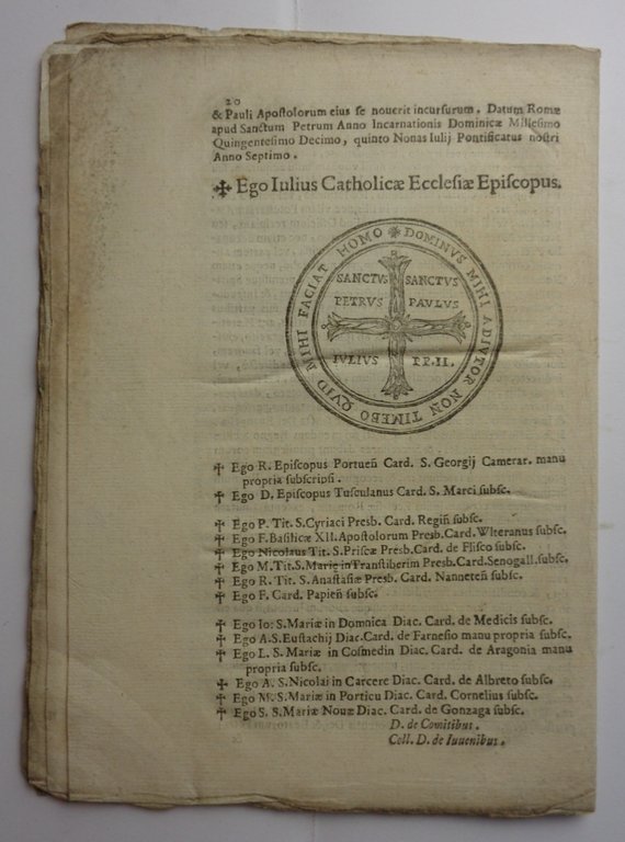 IULIUS episcopus servus servorum Dei AD PERPETUAM REI MEMORIAM. | Immagine Gallery 4