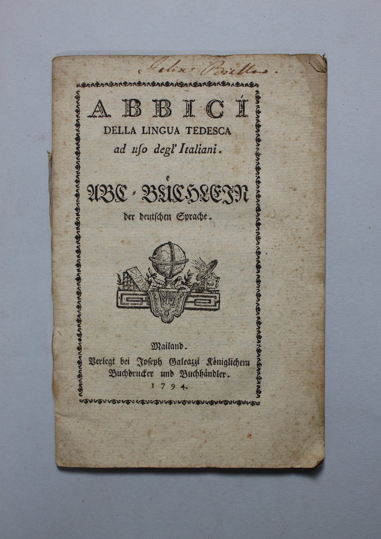 Abbici della lingua tedesca ad uso degl'italiani.