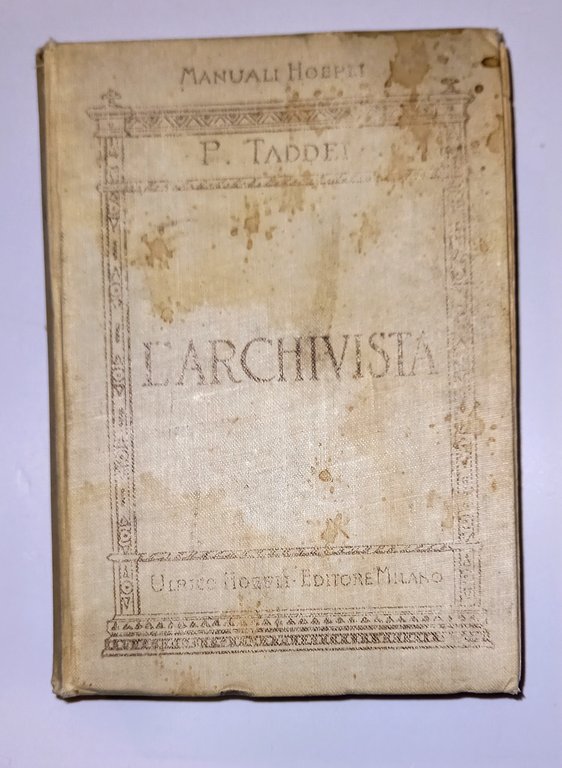 L'ARCHIVISTA (prima edizione) - 1906