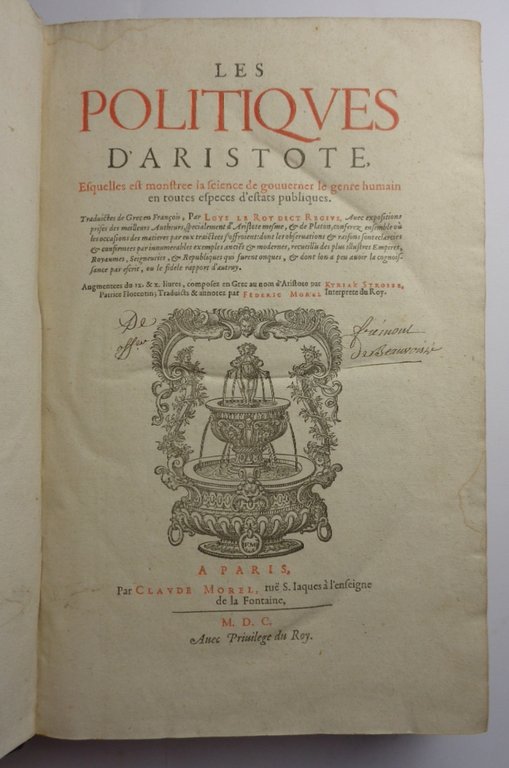 Aristotele: LES POLITIQUES - Platone: LA REPUBLIQUE