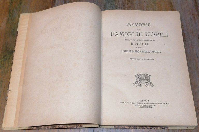 Memorie delle famiglie nobili delle Provincie meridionali d'Italia.