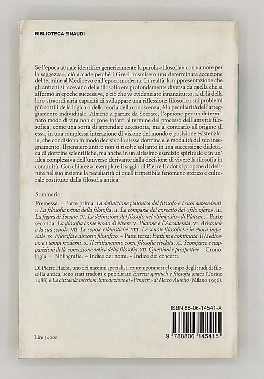 Che cos'è la filosofia antica?