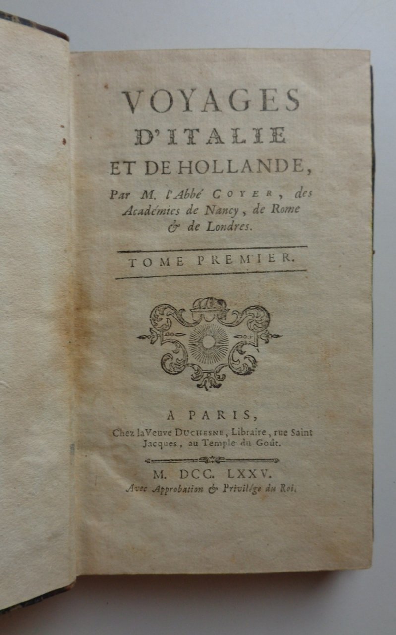 VOYAGES D'ITALIE ET DE HOLLANDE.