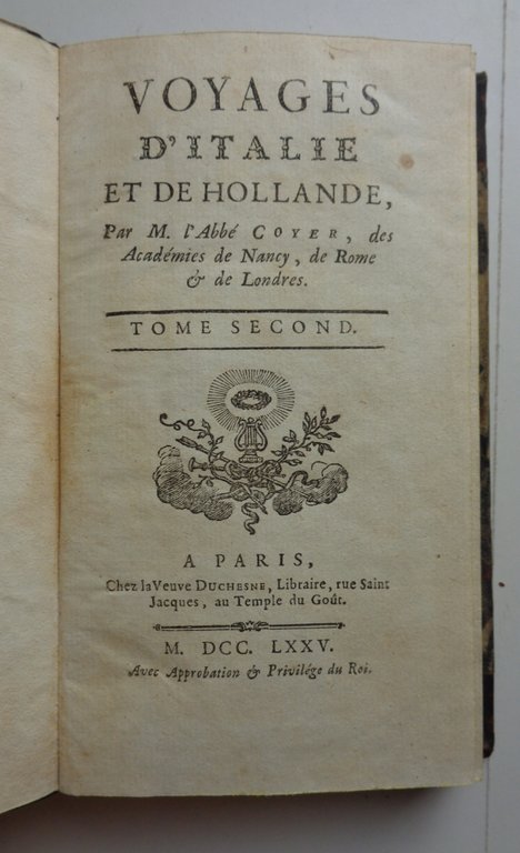 VOYAGES D'ITALIE ET DE HOLLANDE.