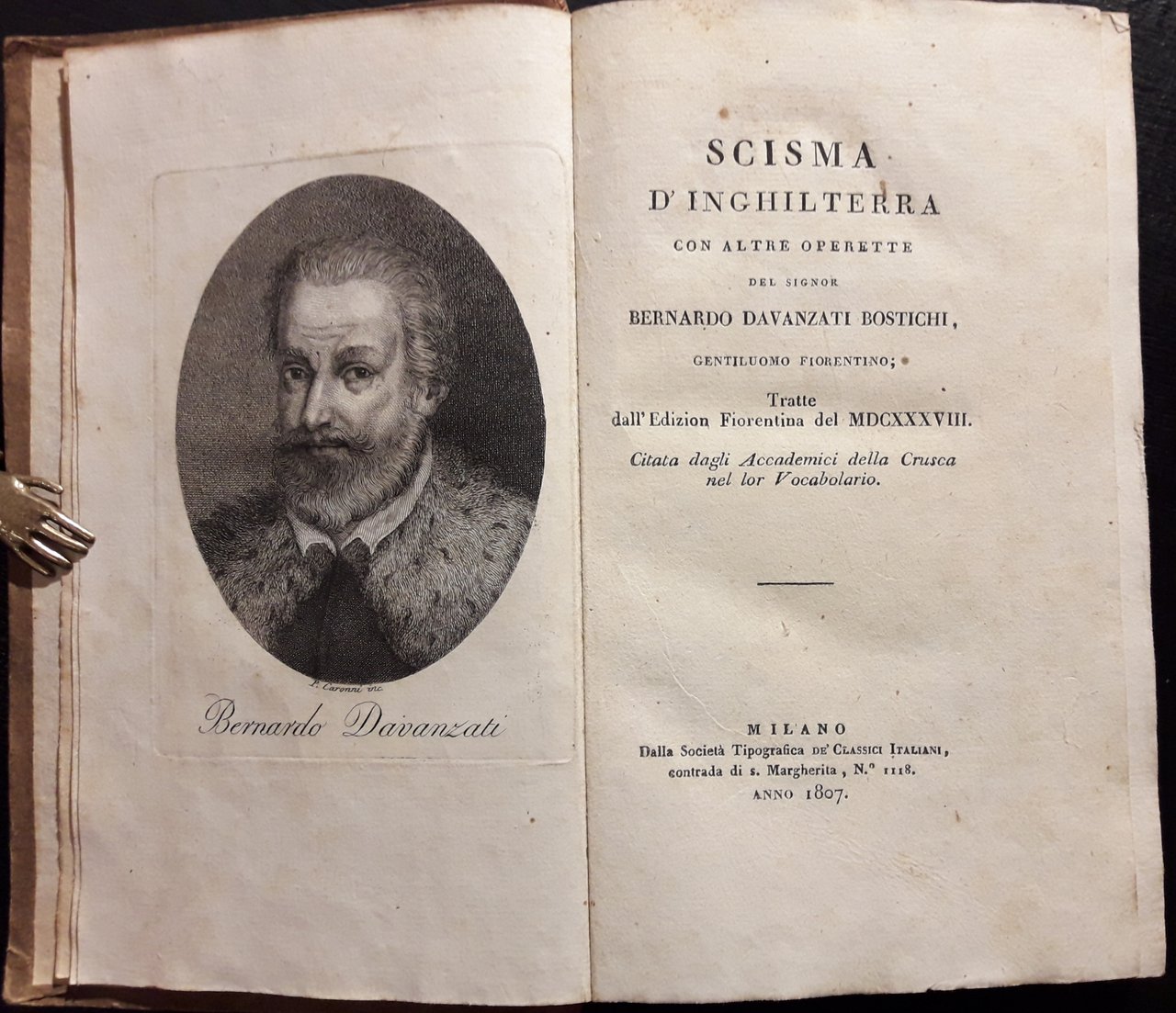 Scisma d'Inghilterra con altre operette tratte dall'Edizion Fiorentina del MDCXXXVIII