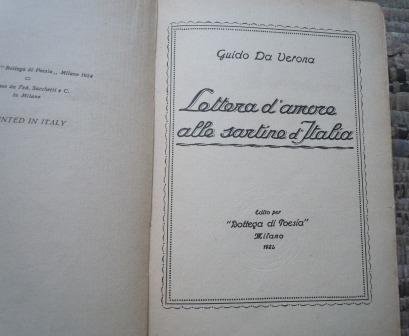 LETTERA D'AMORE ALLE SARTINE D'ITALIA - BOTTEGA DI POESIA - …