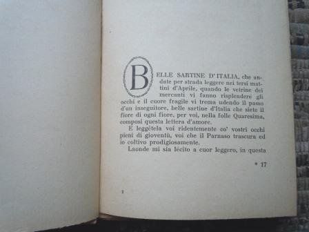 LETTERA D'AMORE ALLE SARTINE D'ITALIA - BOTTEGA DI POESIA - …
