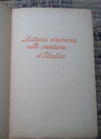 LETTERA D'AMORE ALLE SARTINE D'ITALIA - BOTTEGA DI POESIA - …