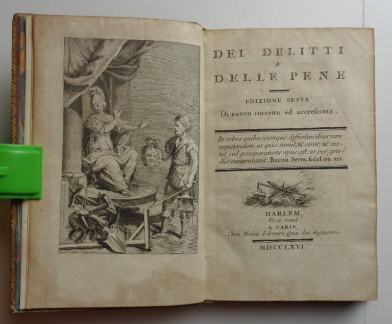 DEI DELITTI E DELLE PENE. Edizione sesta. Di nuovo corretta … | Immagine Gallery 1
