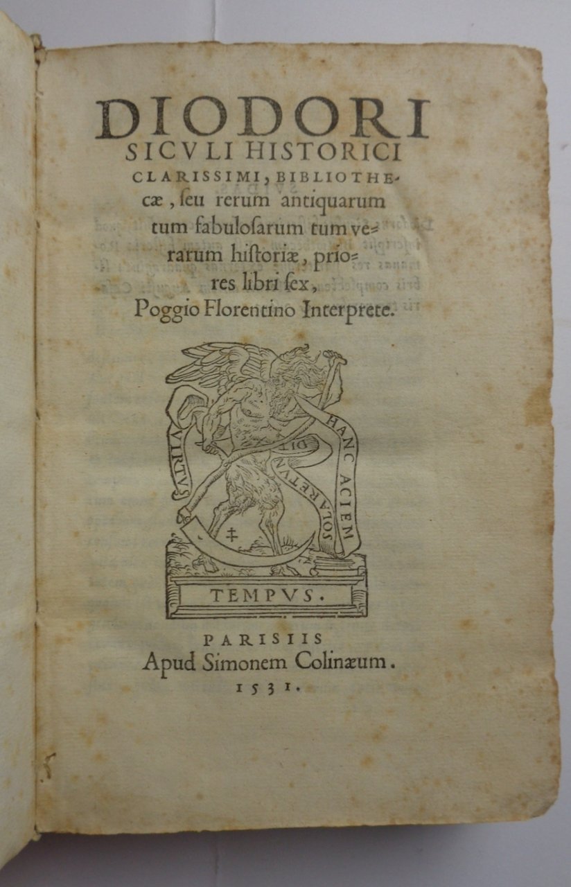 DIODORI SICULI historici clarissimi, BIBLIOTHECAE, seu rerum antiquarum tum fabulosarum … | Immagine principale
