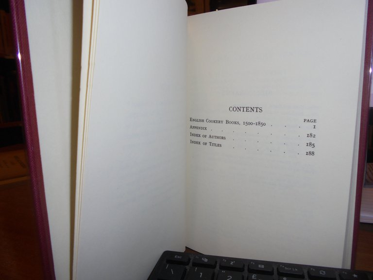 ENGLISH COOKERY BOOKS to The Year 1850. By ARNOLD WHITAKER …