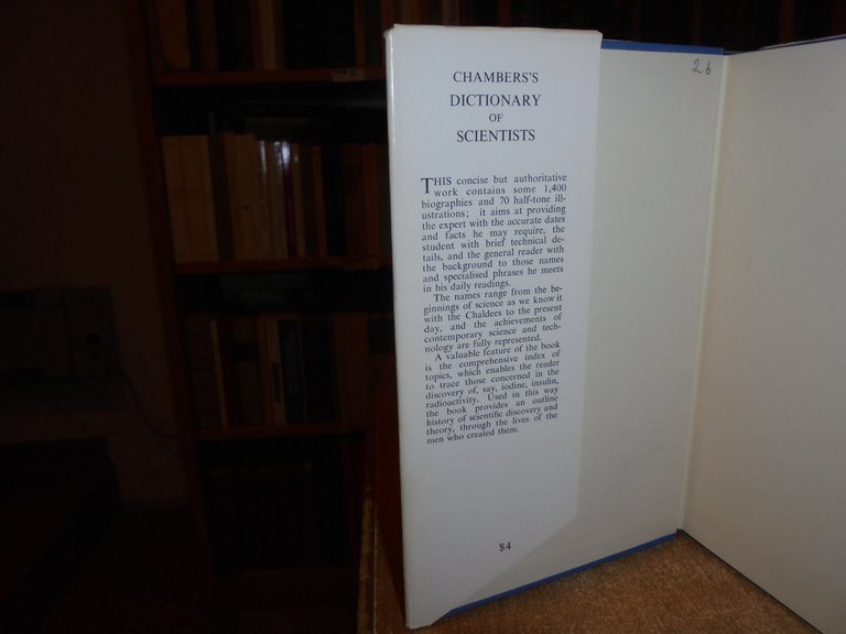 CHAMBERS'S DICTIONARY of SCIENTIST. A. V. HOWARD 1963