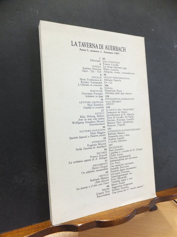 LA TAVERNA DI AUERBACH 1 - RIVISTA INTERNAZIONALE DI POETI …