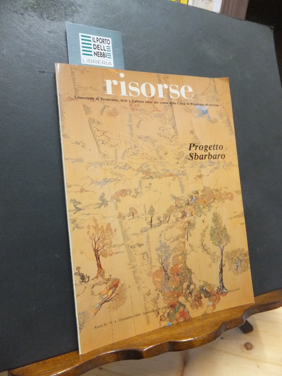 RISORSE TRIMESTRALE DI ECONOMIA ARTE E CULTURA PROGETTO SBARBARO 1988 | Immagine principale