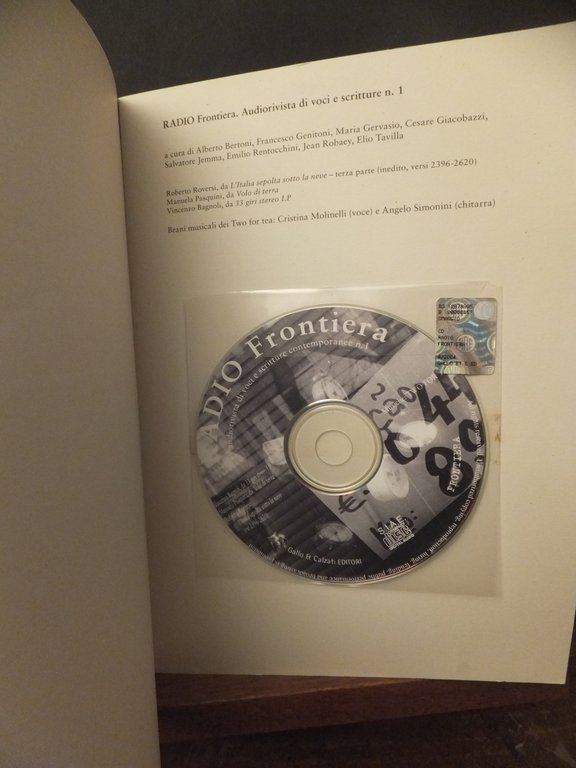 FRONTIERA RIVISTA DI SCRITTURE CONTEMPORANEE NUOVA SERIE ANNO 1 N. … | Immagine Gallery 2